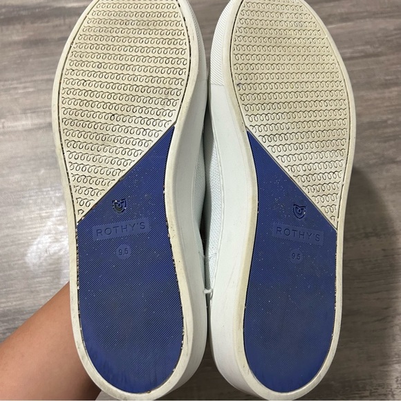 Rothy's White Knit Sneakers Low Trainers - Picture 3 of 6